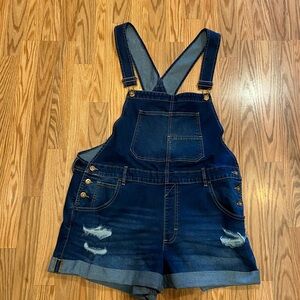 No Boundaries Blue Denim Overalls